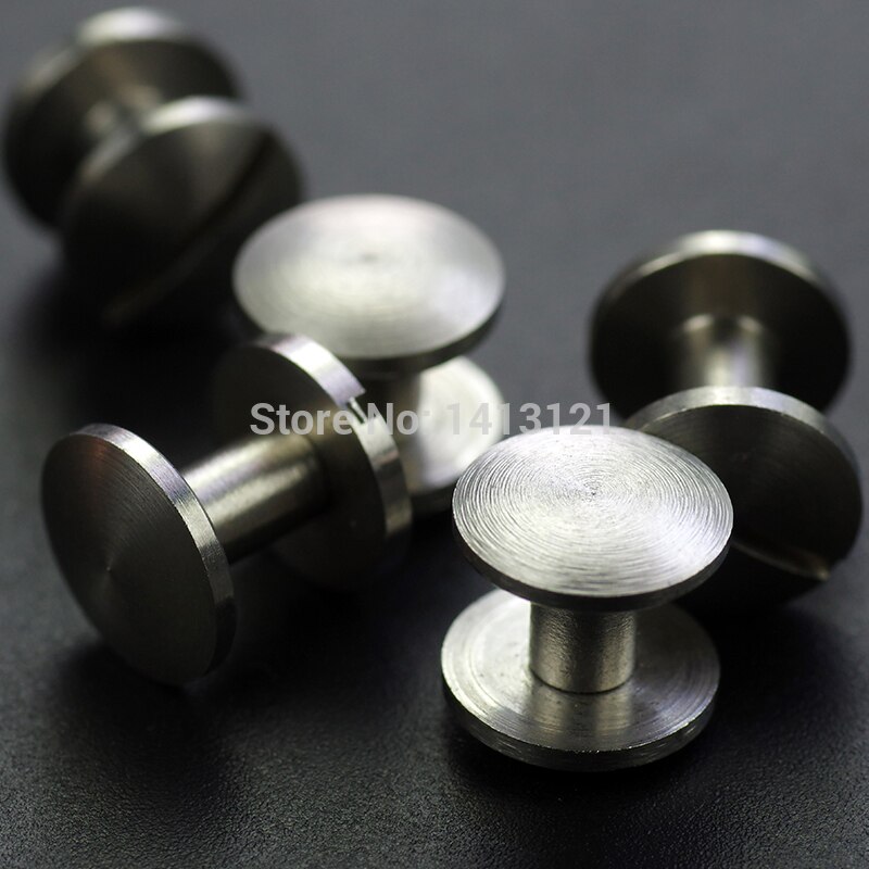 Diameter 8mm bågar stil plånbok väska chicago skruvbälte nit diy handgjorda läder plagg nyckelfodral hårdvara hjul spik väska del