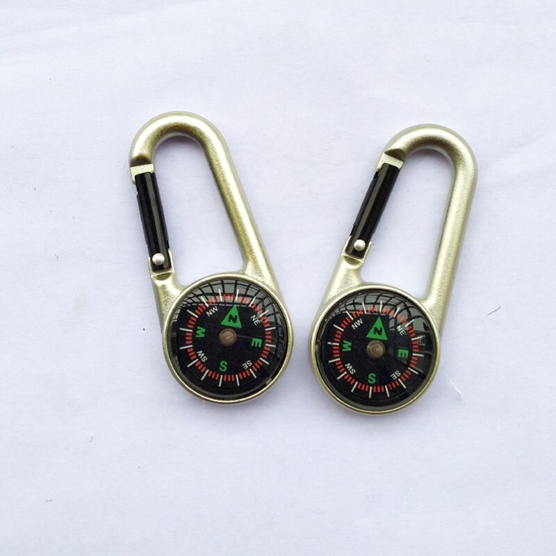 LLavero de supervivencia con brújula creativa, brújula de bolsillo para viaje, círculo único,