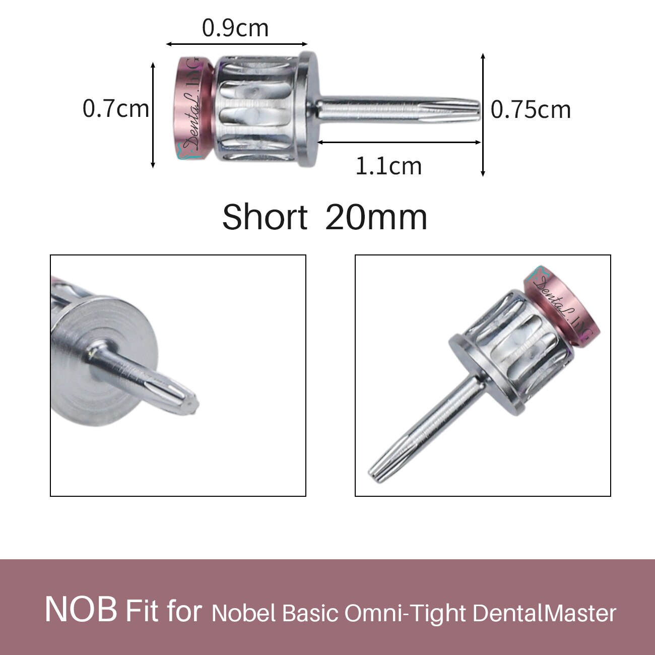 1Pc Dental Universal Implant Torque Screwdrivers Wrench Dental Implant Restoration Tool Kit 10-70NCM: light yellow