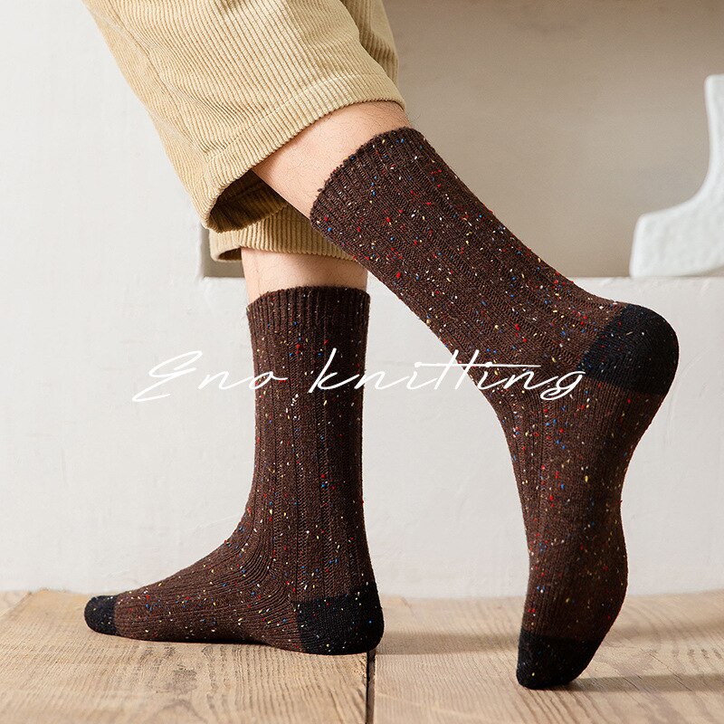 Calcetines de para hombre , nuevos calcetines de Otoño Invierno, calcetines largos transpirables de algodón para negocios, calcetines cortos elásticos para hombre, 1 par