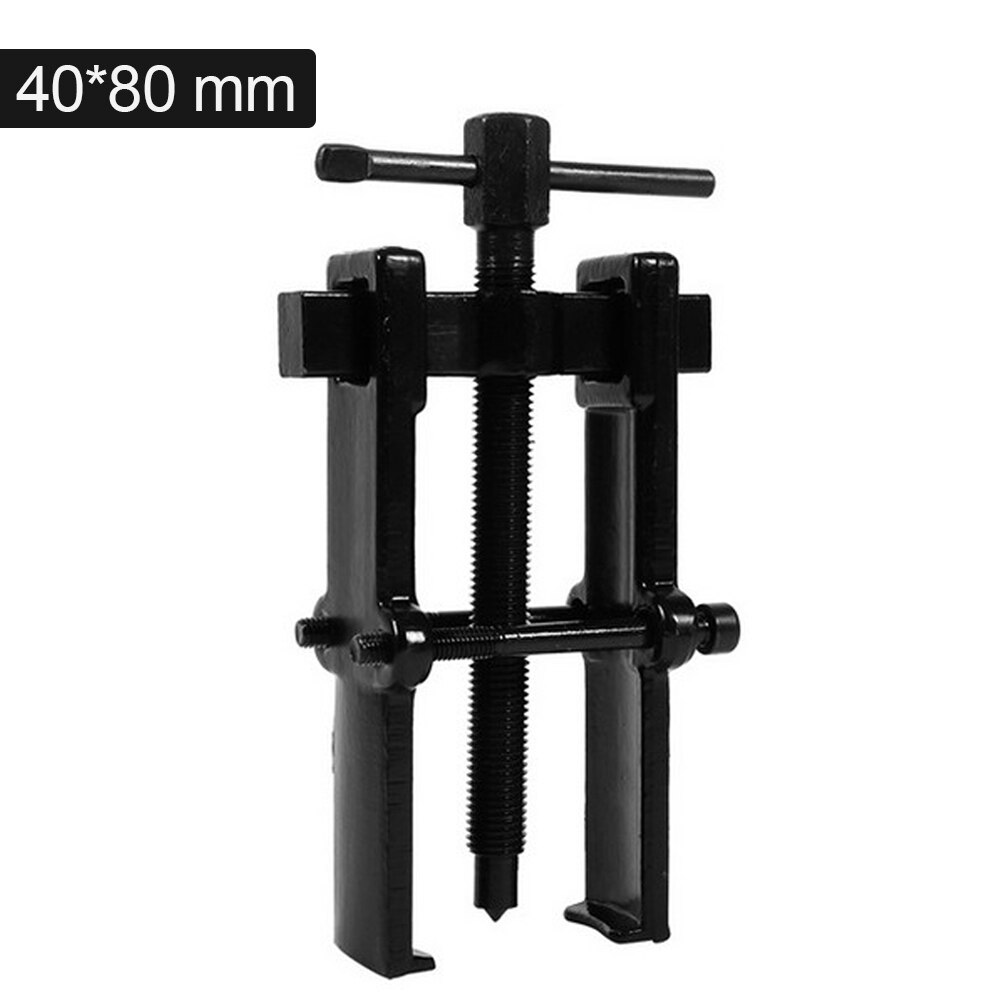 Black Plated Forged Dual-jaw Durable Gear Puller Solid Bearing Pulling Remover Forging Heavy Duty Automotive Machine Tool Kit: 40  80 mm