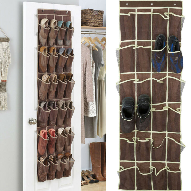 24 Pocket Ruimte Schoen Deur Opknoping Organisator Rack Muur Zak Opslag Closet Holder Organizer