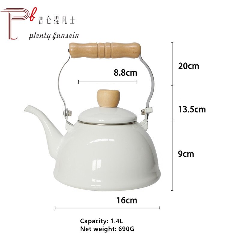 Emaille Emaille Ketel Koud Waterkoker Restaurant Theepot Kokend Ketel Verdikte Inductie Fornuis Aardgas Huishoudelijke Commerciële