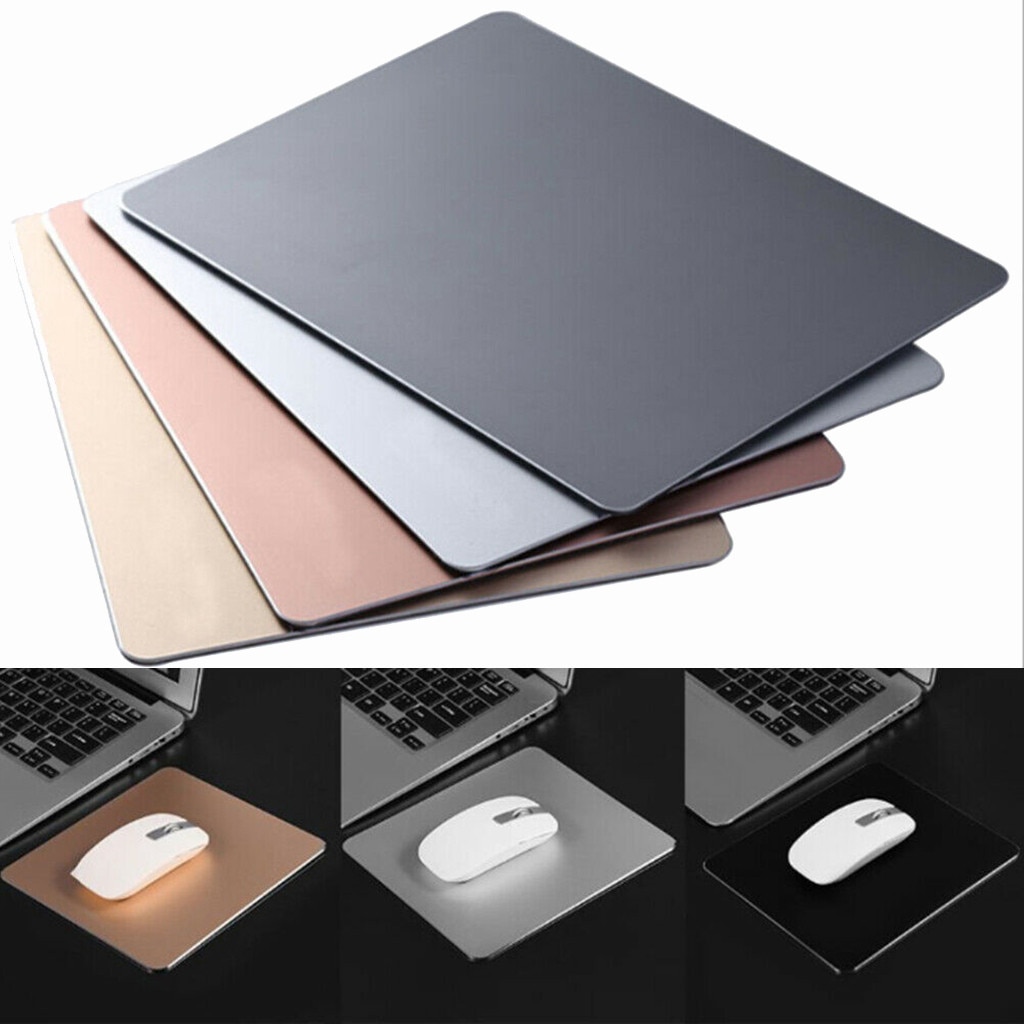 Aluminium Muismat Antislip Mousepad Metalen Gaming Surfen Muizen Mat Voor Office Home Voor Laptop Computer Notebook 20APR10