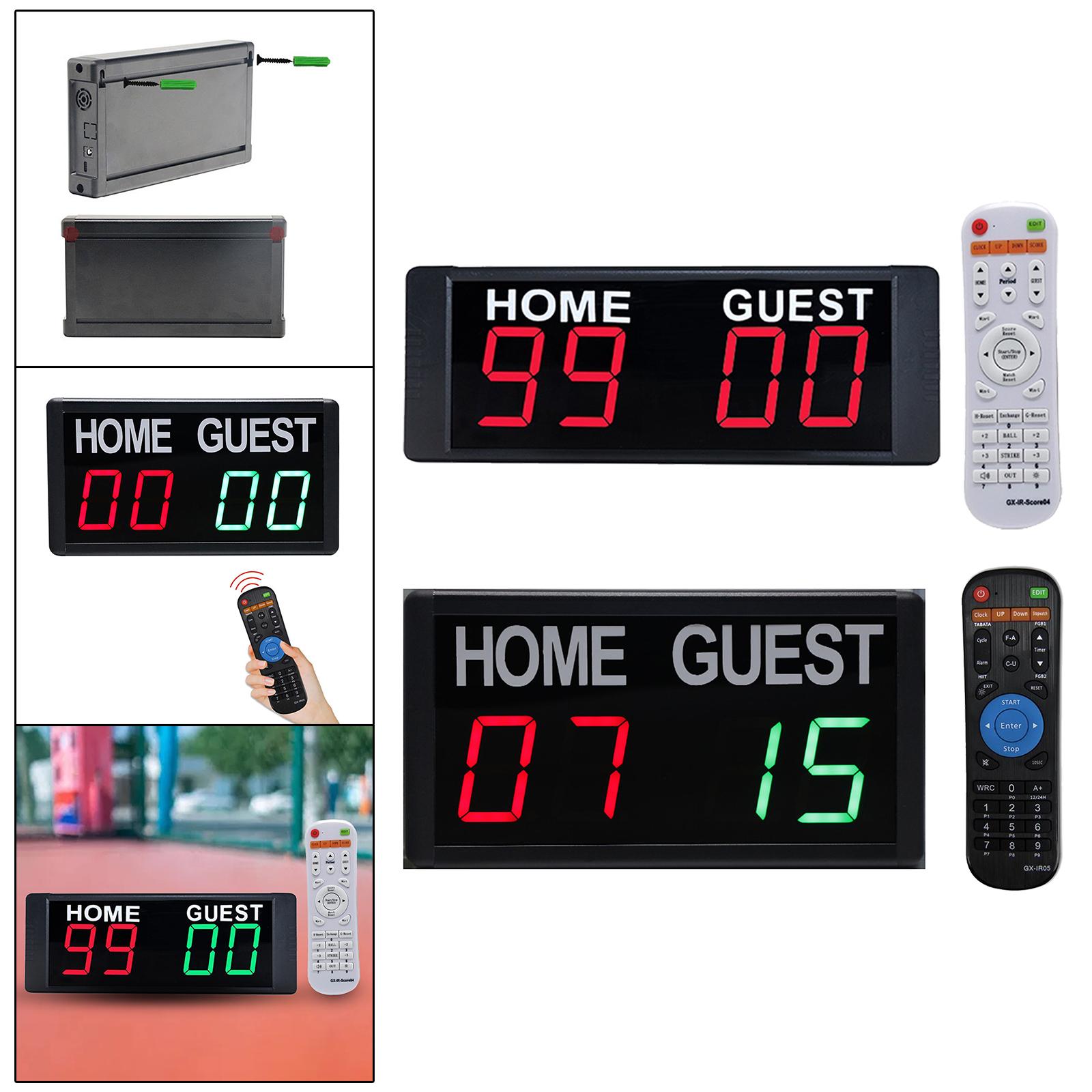Elektronische digitale Anzeigetafel zum Zählen von Punkten mit Fern-Timer-Punkten für Basketball, Boxen, Volleyball, Tennis, Fußball