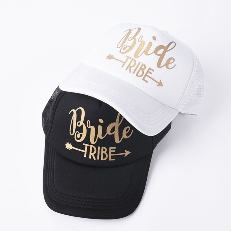 brud stamme snapback trucker mesh hatt måke bokstaver pil bryllup baseball lokk