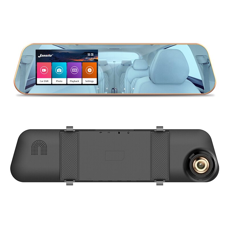 Jansite 4.3 inch Touch Screen 1080P Car DVR Mirror Dash Cam Car Camera Recorder Rear View Mirror Registrar Night Vision