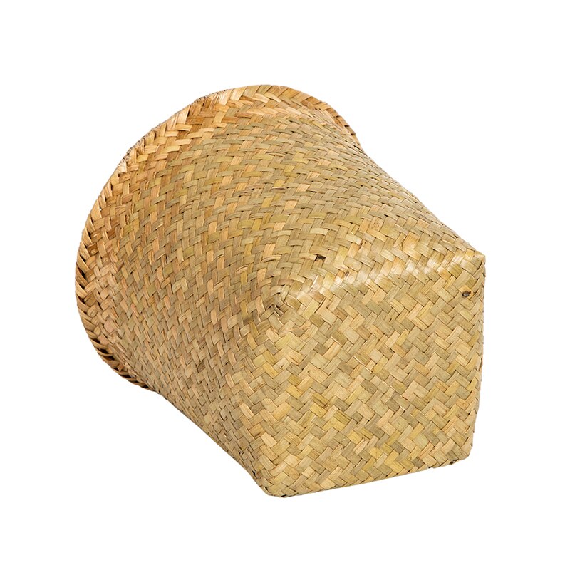 Wicker Storage Baskets Handmade Remote Control Toy Sundries Storage Container Natural Seagrass Woven Garden Pot Basket
