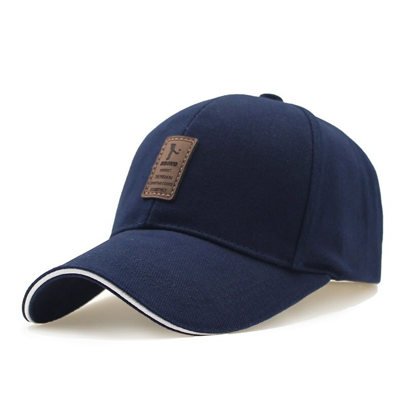 UNIKEVOW 9 Kleuren Baseball Cap mannen Verstelbare Cap Casual leisure hoeden Effen Kleur Mode Snapback Zomer Herfst hoed: Navy White