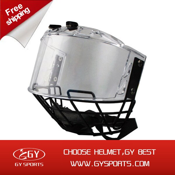 Thicken Polycarbonate with Steel Combo for ice hockey helmet face sheild Strong Impact Resistance