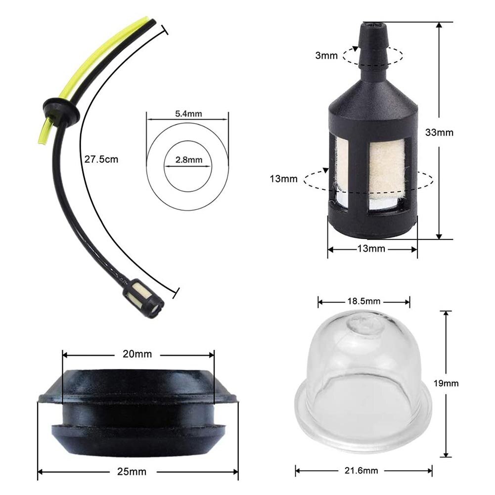 Universal Fuel Hose Petrol Pipe Line Tube for Brush Cutter Hedge Trimmer Motor Brush Cutter Mower Cutter Garden Tool