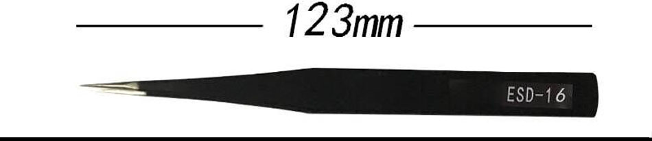 Precisie roestvrij staal industriële pincet voor elektronische componenten onderhoud en antistatische pincet vetus