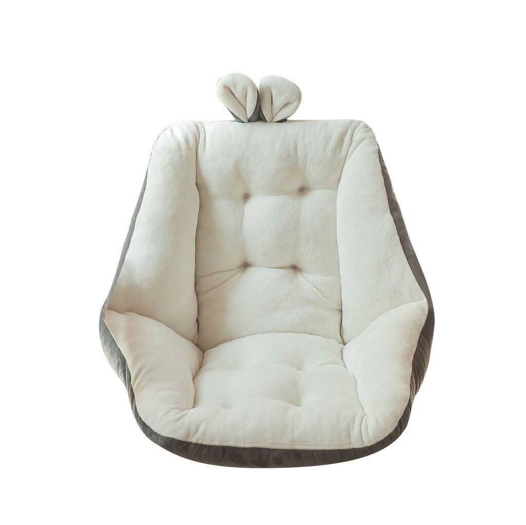 Semi-gesloten Een Zitkussen Stoelkussens Bureau Zitkussen Warm Comfort Zitkussen Pad Bureaustoel Zitkussens: White