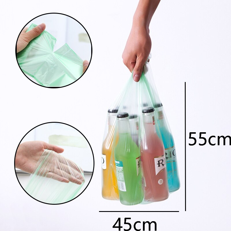 Biologisk nedbrydeligt pe skraldepose farve køkken badeværelse rengørings tilbehør til husholdnings point break plastpose 5 ruller 100 stk