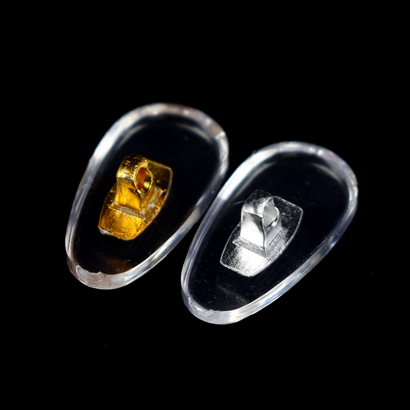 10 pares de parafusos de silicone em almofadas de nariz, cinta de núcleo de alumínio em pvc para suporte de óculos, acessórios de óculos