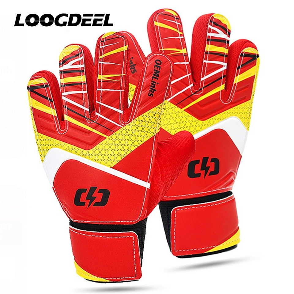 Loogdeel Voetbal Keeper Handschoenen Vinger Beschermen Verdikte Anti-Slip Slijtvaste Volwassen Kind Voetbal Training Sporthandschoenen