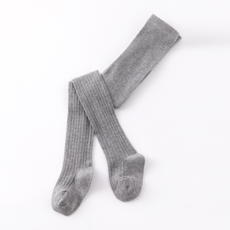 0 a 8 anos outono cor sólida collants para meninas penteados algodão collants para crianças 6 cores branco toddlers meia-calça do bebê: 6 to 8 Years / Cinza