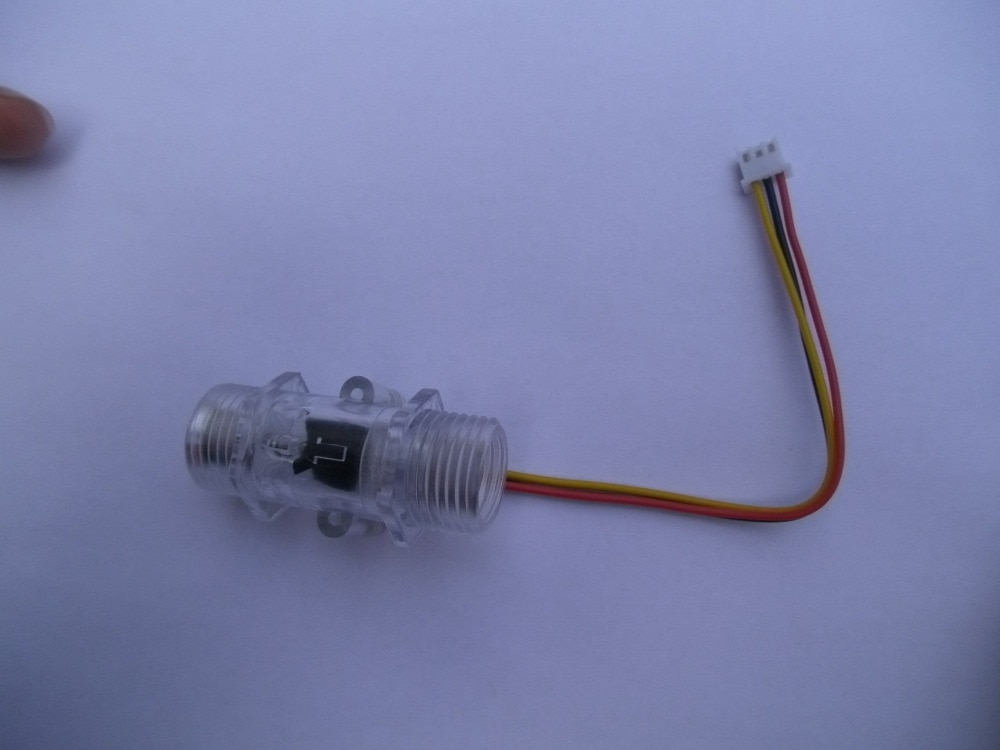 Wasser Durchflussmesser Halle Fluss Sensor anzeige zähler caudalimetro transparent G1/2 0,5-25L/min 1.2MPa F = 6 * Q Fluss Sensor