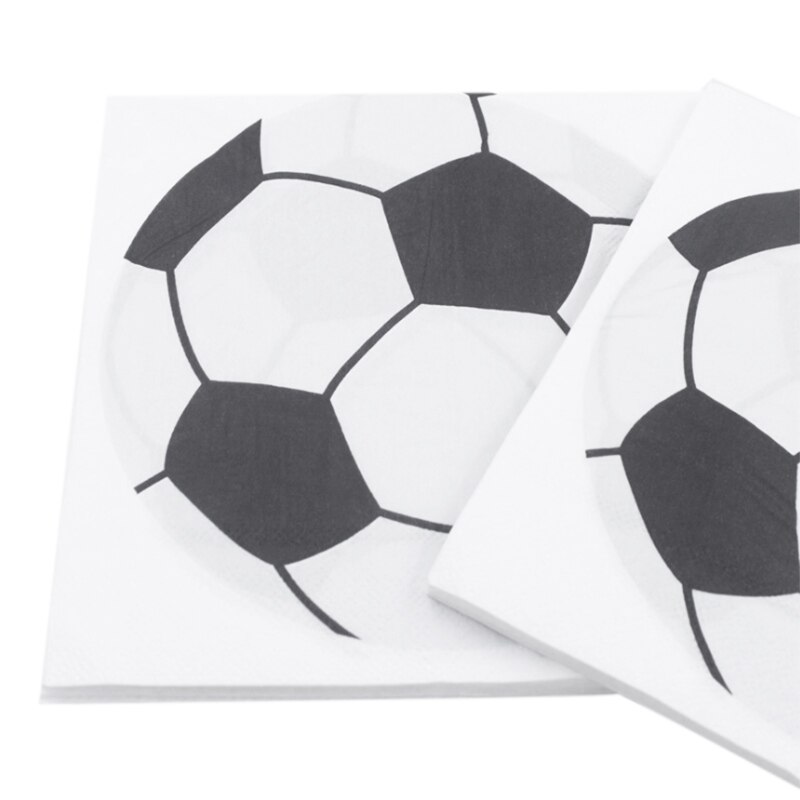 100 Stuks Gedrukt Feature Voetbal Patroon Papier Servetten Voor Event Party Decoratie Tissue Papieren Handdoeken Dagelijkse Benodigdheden