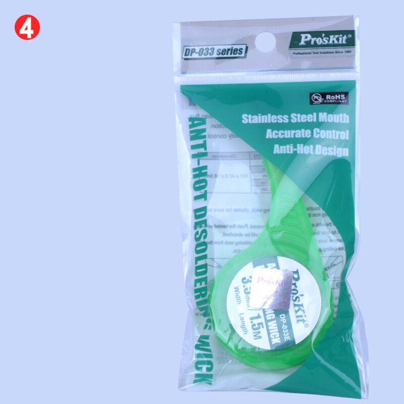 Pro'sKit BGA Desoldering Braid Copper Wire Anti Desoldering Wick Solder Remover 1.5mm 2mm 2.5mm 3mm width