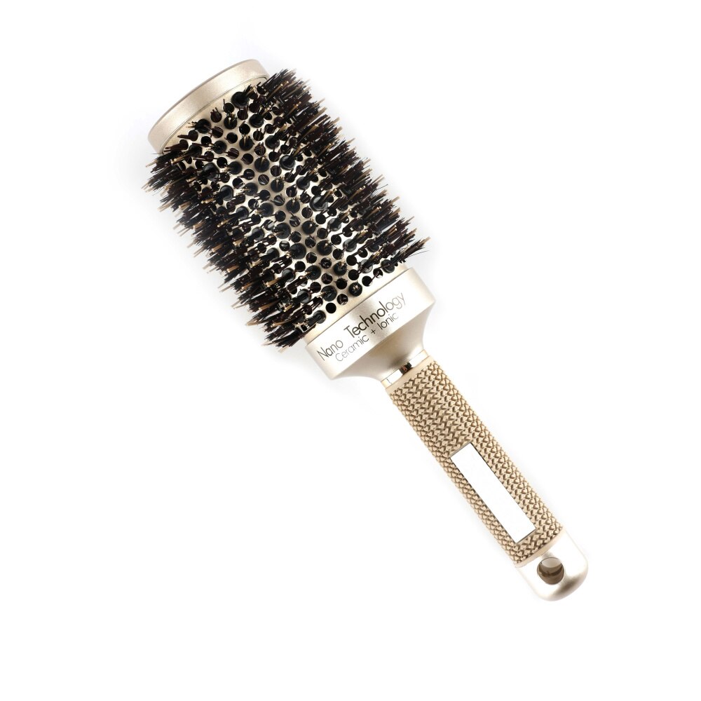 Nano Ionic Boar Bristle Hair Brush Salon Comb Barrel Blow Dry Hair Round Brush In 4 Sizes Salon Styling Tools B-087