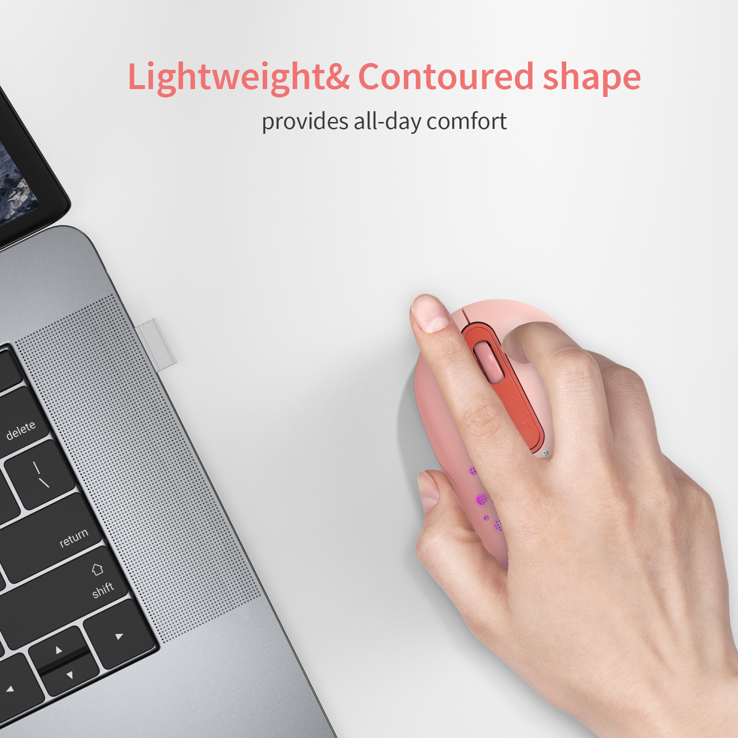 Jelly Comb – souris sans fil LED, couleur changeante, avec coque en nid d&#39;abeille, Rechargeable, fine, silencieuse, pour ordinateur portable