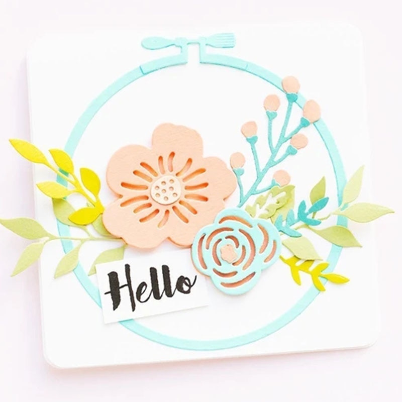 Die-cut Dentelle Fleur Métal - Poinçon Pour Scrapbooking, Cartes, Gaufrage - Taille 9x4.4 Cm, Couleur Argent