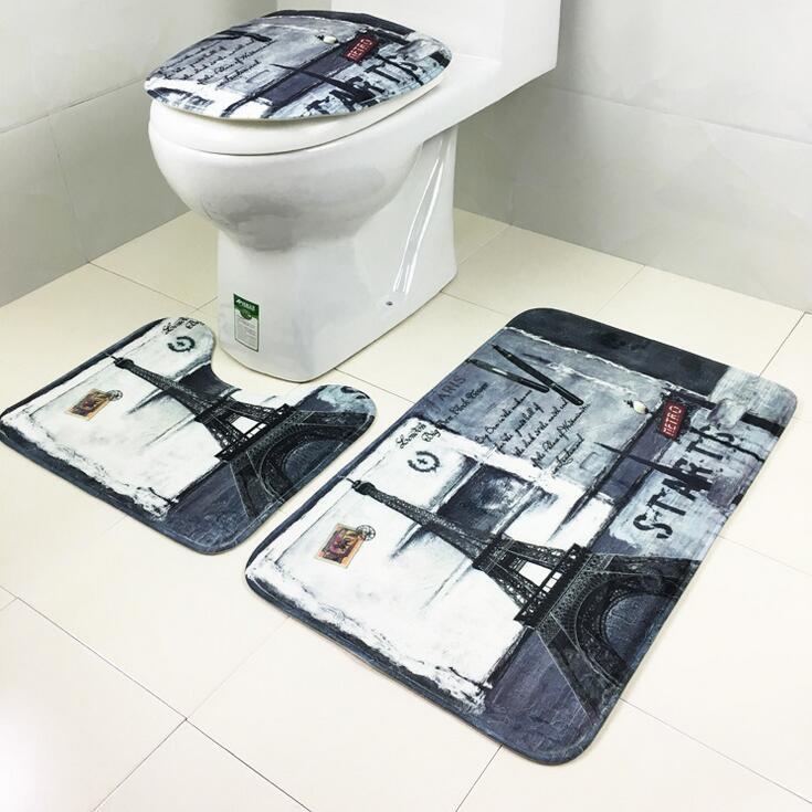 Toilet wc toilet sædebetræk toilet tocador toilet tilbehør måtte tapa wc måtte inodoro kuvette dekoration bad badeværelse toiletstol: Bademåtte 8