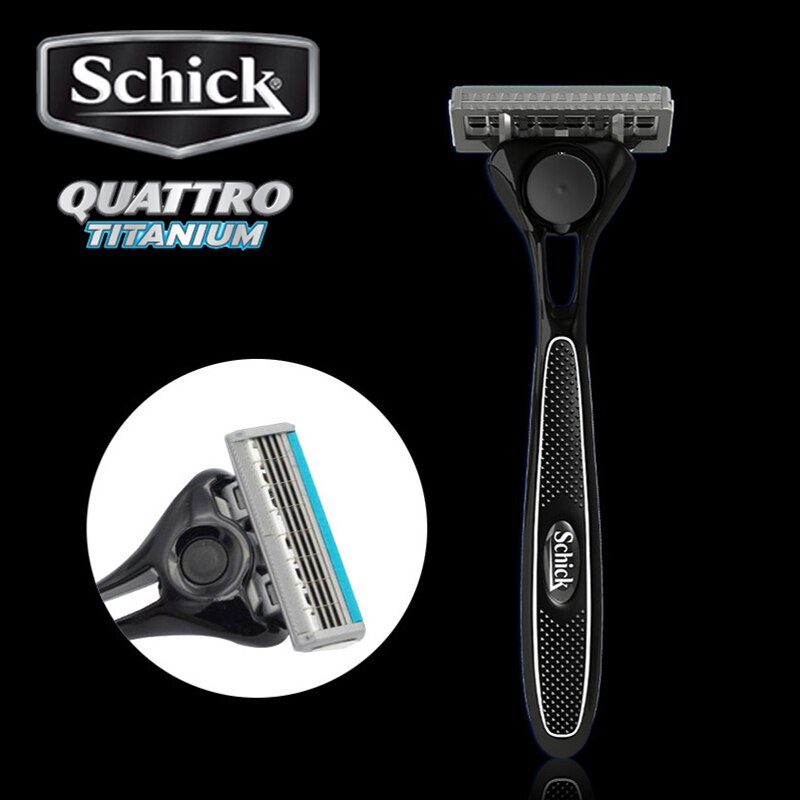 Originele Schick Quattro 4 Titanium Comfortabele Mannen Scheren Body Haar Scheerapparaat Handleiding Gezicht Scheermes In Voorraad