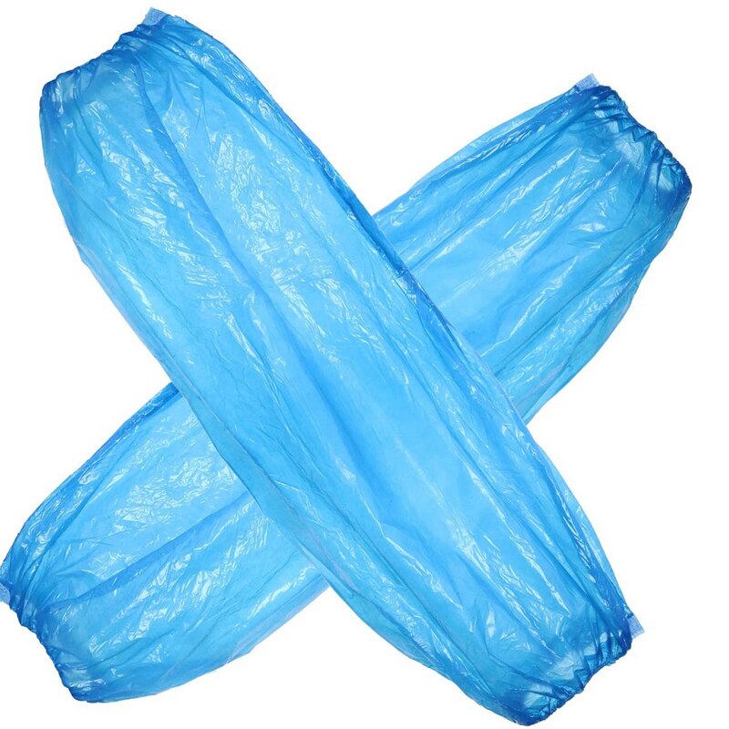 200 Stck Wasserdichte Ärmelschonern 15,7 Zoll Lange, Blau Schutzhüllen für Arme, schwer Pflicht Polyethylen Hülse Abdeckungen mit El