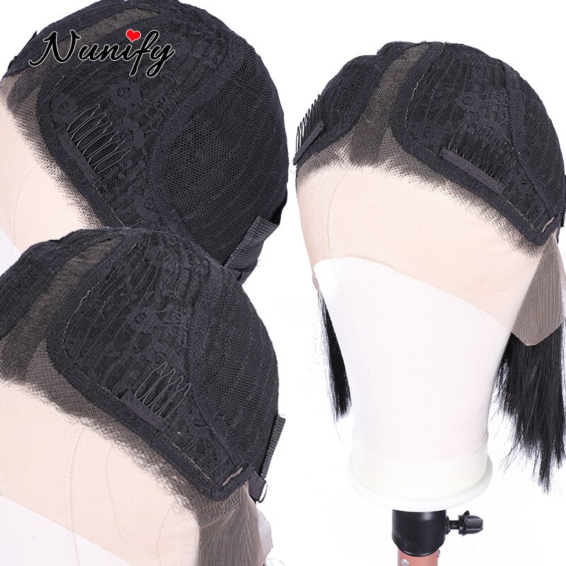 Nunify spets peruk klämmor stål 4/6/8 tand polyester slitstark tyg peruk kammar för hårstycken kepsar peruk tillbehör verktyg 24 st/lot