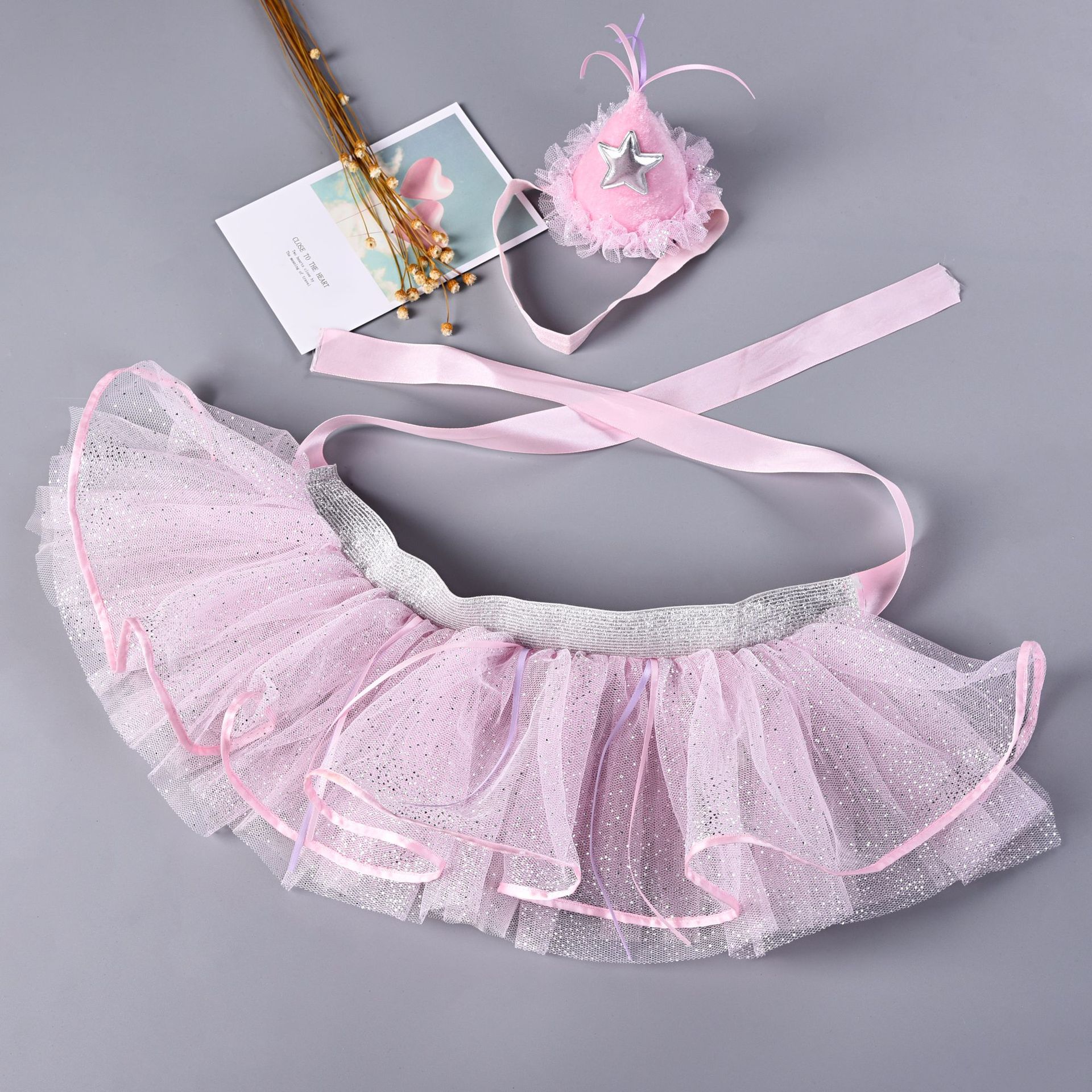 Gonna Tutu per bambini gonna Fuffy per bambina colore rosa con abito a fascia per compleanno Photogrophy Dance abbigliamento per bambini gonna per bambini