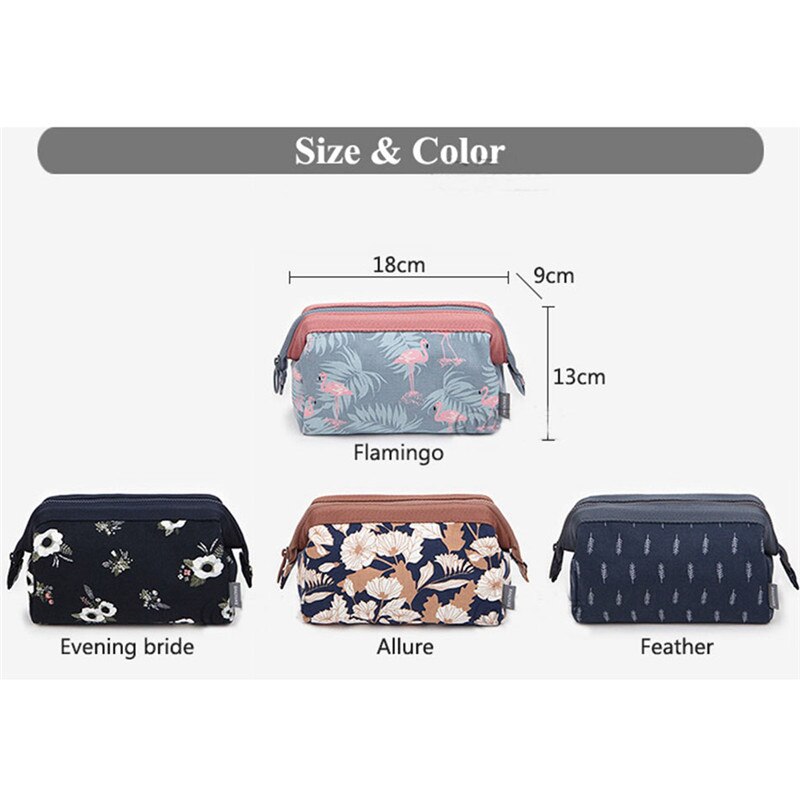 VOGVIGO Women Travel Day Clutches Zipper Trunk Makeup Case Handbags Organizer Storage Pouch Toiletry Wash Bag Ladies Hand Bags