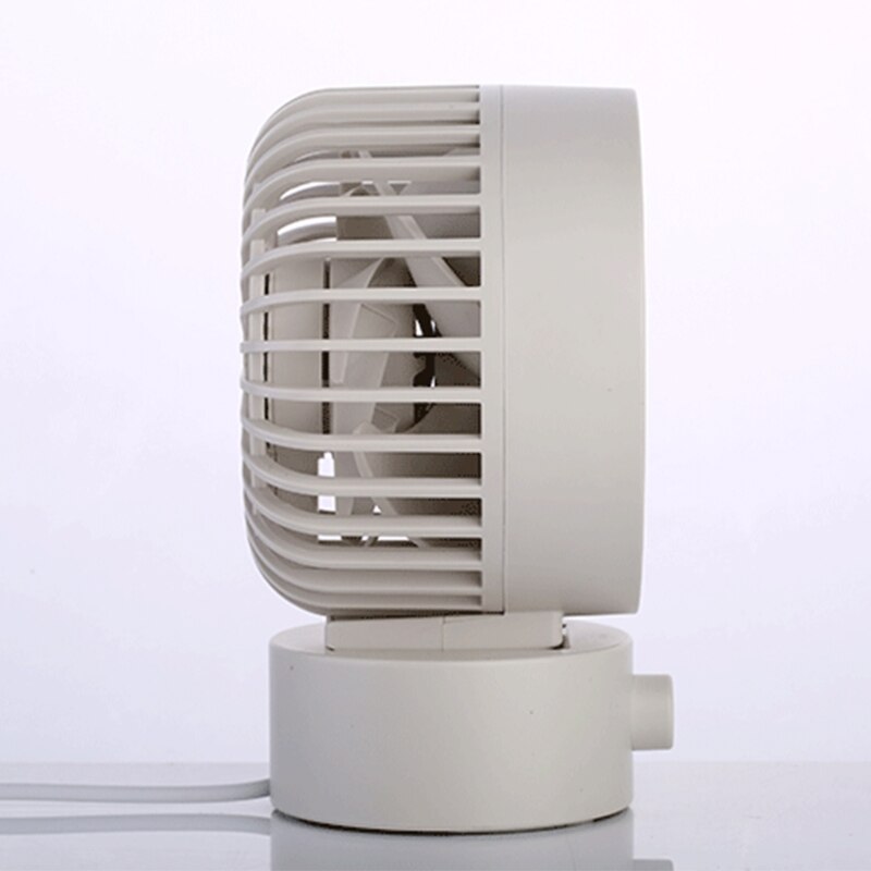 Desk Fan Noiseless USB Fan Cooling Fan with Adjustable Head, Double Fan Blades, 2 Speeds, Mini Size Desktop Fan