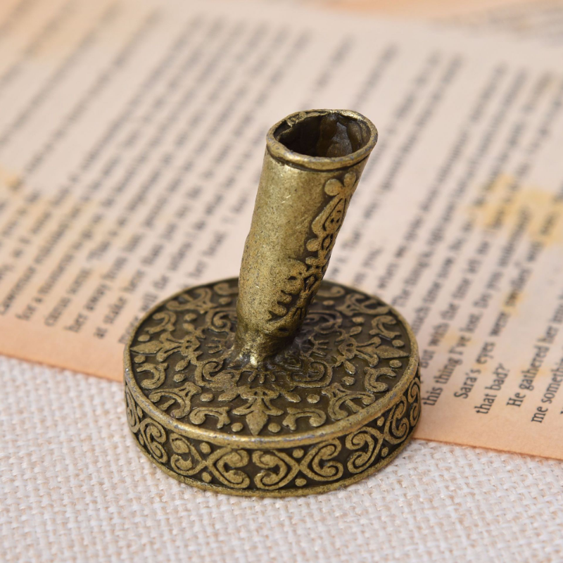 Portalápices de inserción redondo de Metal Vintage para plumas, plumas, suministros escolares y de oficina, papelería, para estudiantes
