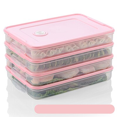 dumpling oppbevaringsboks plast kjøleskap frisk-holde 2-4 etterslep bærbar stabelbar dumpling container holder organizer: 12