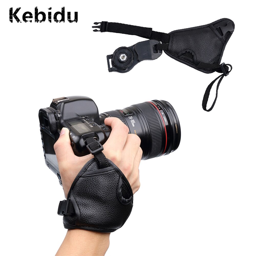 Kebidu Pu Lederen Zachte Tas Camera Strap Wrist Hand Sling Strap Grip Voor Canon Nikon Sony Slr/Dslr Camera