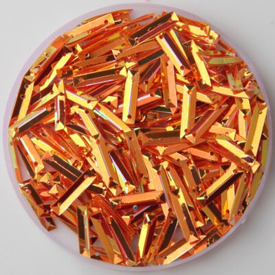 2000 Stks/partij 3X14Mm Rechthoek Cup Losse Pailletten Voor Schoenen &amp; Cap &amp; Kleding Naaien Decoratie Materialen/bruiloft Beauty Accessoires: Orange