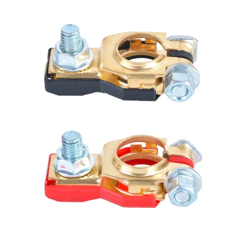 Battery terminal connectors - for cars, trucks SAE/JIS A-post compliant - aluminium, brass, stainless steel construction: GRAY