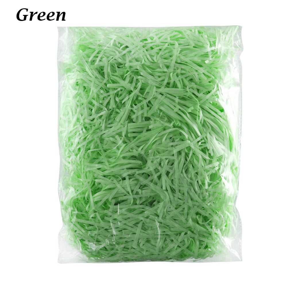 Confettis en papier raphia de 100g, pour boîte, remplissage de fête, accessoires d'emballage, fournitures artisanales de bricolage: green