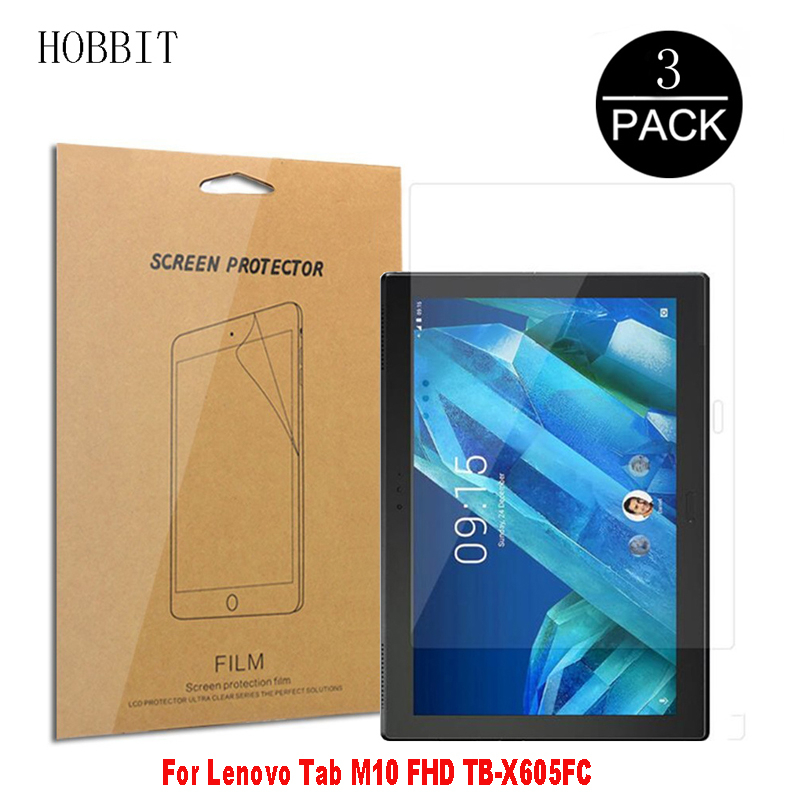 3 pçs protetor de tela para lenovo tab m10 TB-X605F TB-X605L TB-X505F 10.1 polegada tablet claro lcd anti-risco película protetora do animal de estimação: M10 FHD TB-X605FC