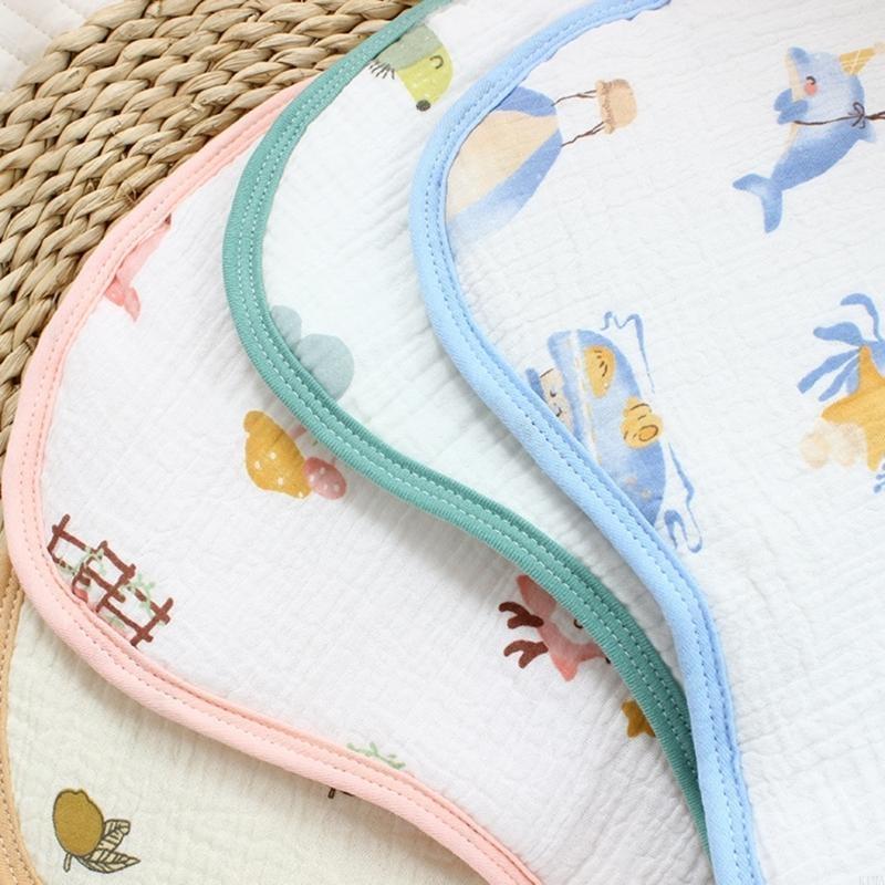 K1MA Schöne gedruckte Babykissen für Neugeborene bequeme Kopfstütze Kissen weiche und atmungsaktive Baumwollkissen