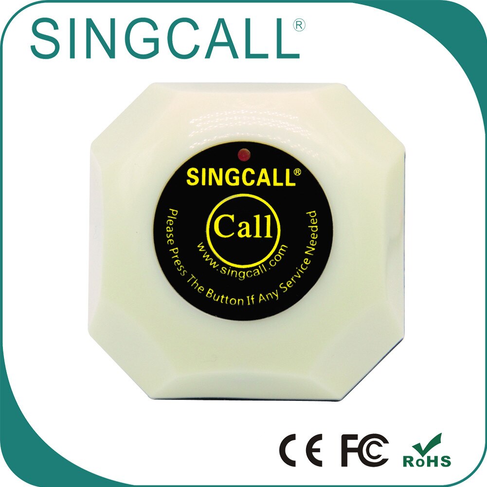 SINGCALL Restaurant Wireless Calling System Pager, Hamburger Pager, Service Caller APE560 White Pager