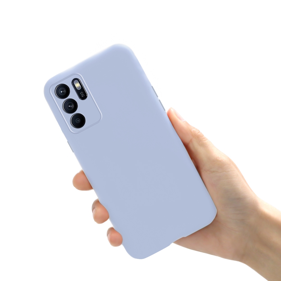 Flüssigkeit Silikon Telefon fallen Für OPPO Reno6 Z 5G Abdeckung schlicht Dünne Zurück Abdeckung Für OPPO Reno 6Z 5G CPH2237 Coque Reno6Z Capa: Violett