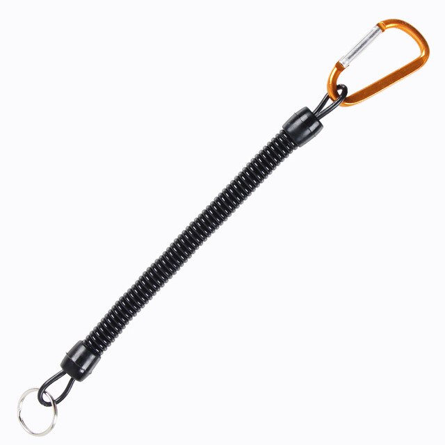 Retractable Buckle Cable Anti-lost Tensile Steel Safety Bag Buckle Lanyard Lanyard Elastic Bicycle Lock Accessories: 21cm-22cm Orange