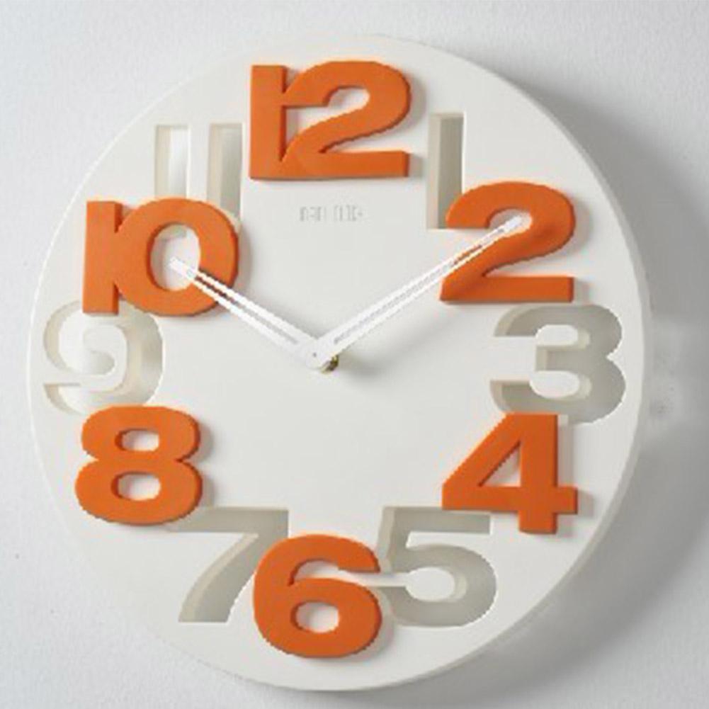 Stereo 3D Digitale Wanduhren modern Große Zauberstab Hängen Küche Wohnzimmer Uhr Dekor: Weiß