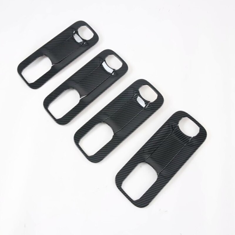 Koolstofvezel auto deurkom handvat beschermers afdekking trim frame sticker decoratieve accessoires voor ford  f150