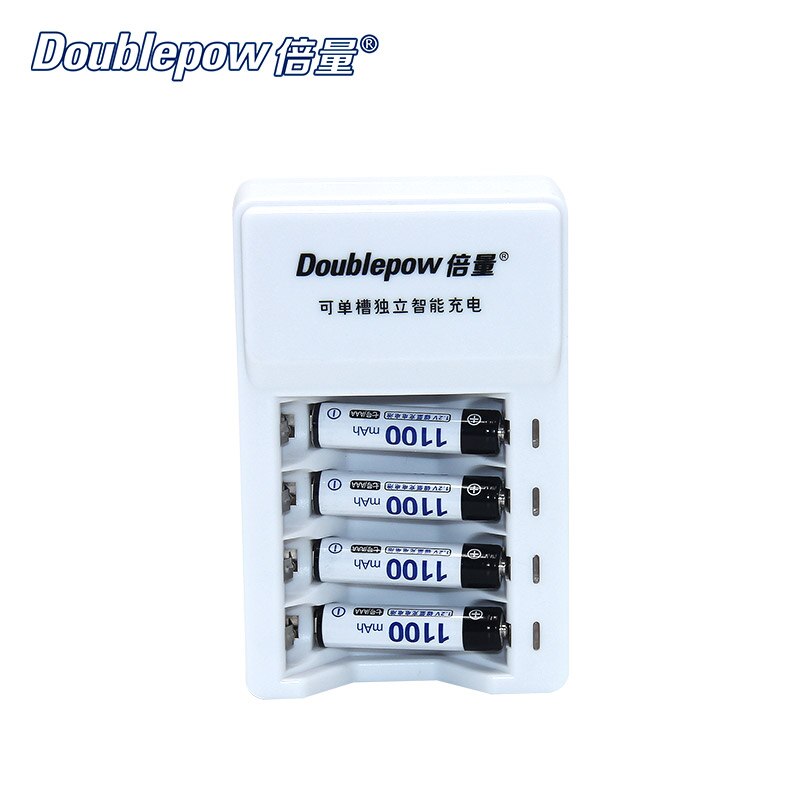 4 Slots Doublepow DP-K11 Ni-MH/NI-CD Intelligent Rapid Charger + 4 pcs 1.2V AAA Ni-MH 1100mA batteries in full capacity Set