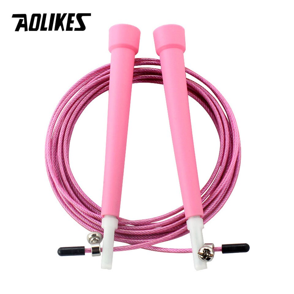 AOLIKES Crossfit szybka skakanka profesjonalna skakanka do MMA boks Fitness pomiń trening trening siłownia sprzęt treningowy: Type C-Pink