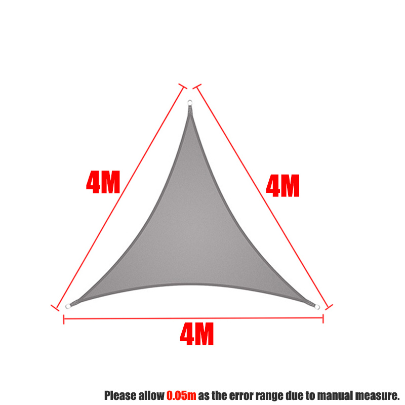 300D Grijs Alle Size Waterdichte Vierkante Rechthoek Driehoek Zon Zonnezeil Tuin Terras Luifel Zwemmen Schaduw Kamp Wandelen Yard Luifels: 4x4x4m